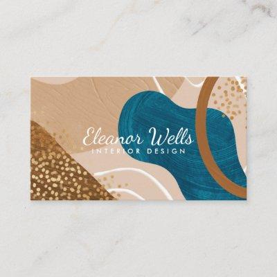 Stylish Contemporary Abstract Beige Personalized