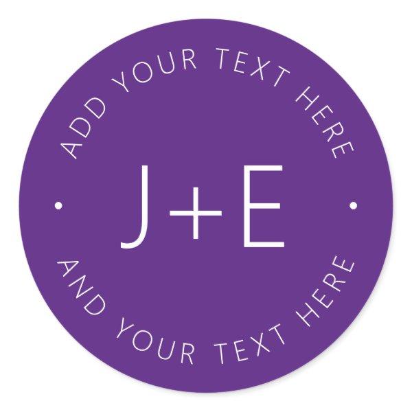 Stylish Customizable Text Classic Round Sticker