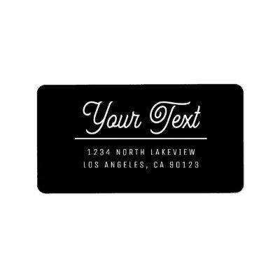 Stylish Customizable Text Return Address Label