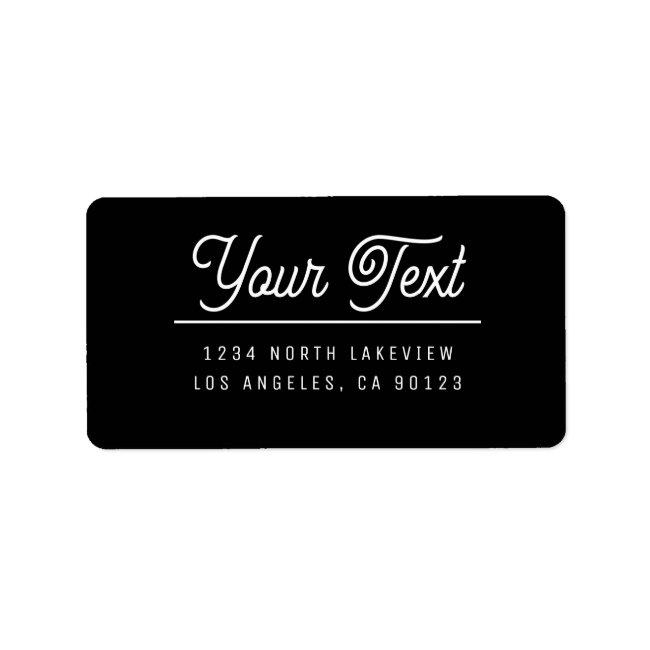 Stylish Customizable Text Return Address Label