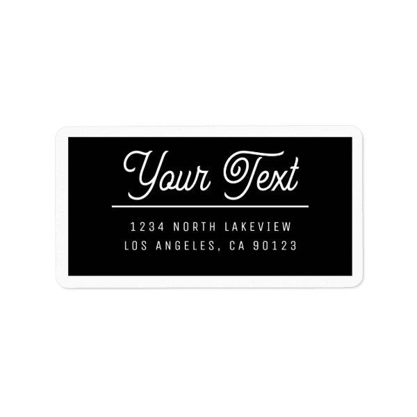 Stylish Customizable Text w/Border Label