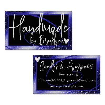 Stylish Dark Blue Frame Heart Handmade by Name