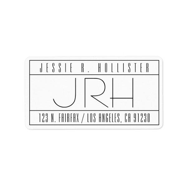 Stylish Deco Vibe Return Address Label