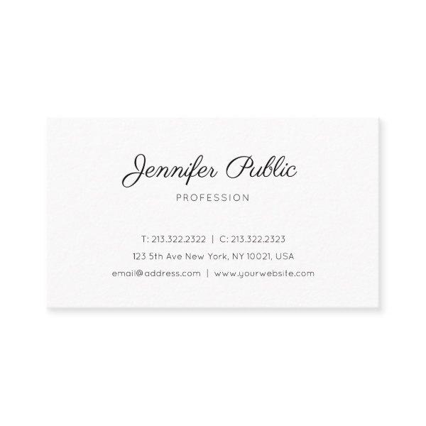 Stylish Design White Minimalistic Trendy Plain