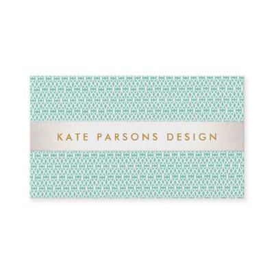 Stylish Designer Modern Mint and White Pattern