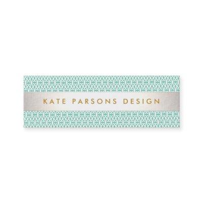 Stylish Designer Modern Mint and White Pattern Mini
