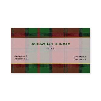 Stylish Dunbar Clan Plaid Custom