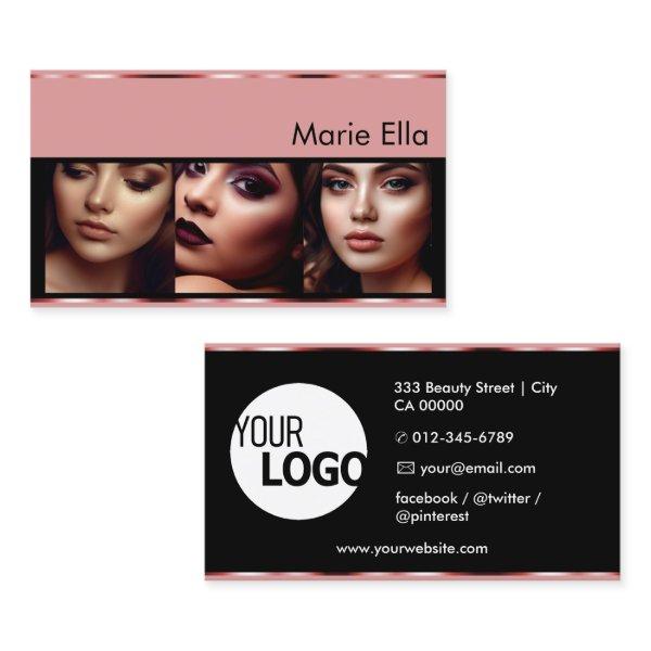 Stylish Dusty Pink and Black with Logo Photos