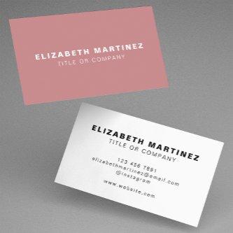 Stylish Dusty Pink Front and Back Personalized