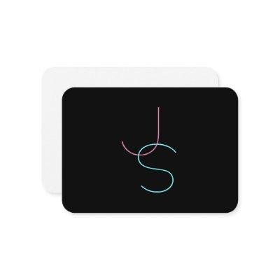 Stylish Editable Any Two Modern Looking Initials  Enclosure Card