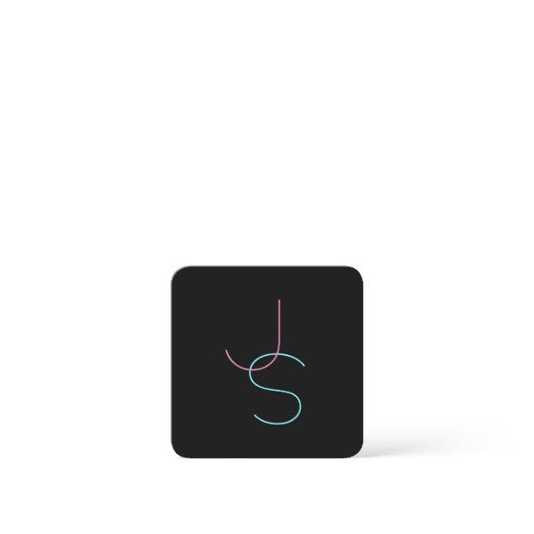 Stylish Editable Any Two Modern Looking Initials  Note Card