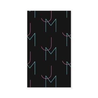 Stylish Editable Any Two Modern Tiled Initials  Enclosure Card