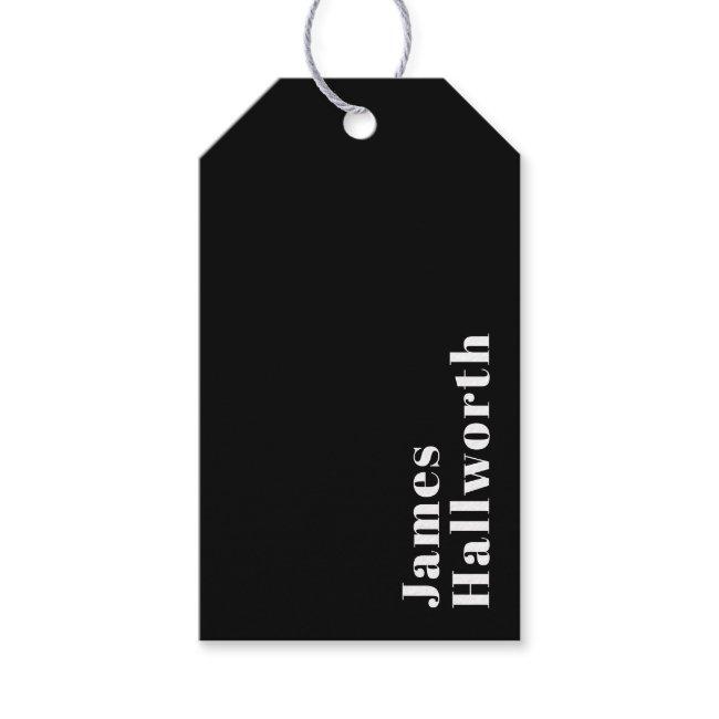 Stylish Editable Retro Modern Name (or other text) Gift Tags