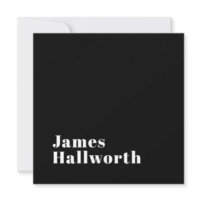 Stylish Editable Retro Modern Name (or other text) Note Card