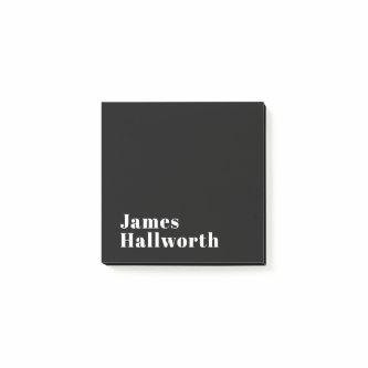 Stylish Editable Retro Modern Name (or other text) Post-it Notes