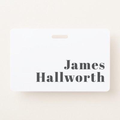 Stylish Editable Retro Modern Text | Grey Badge