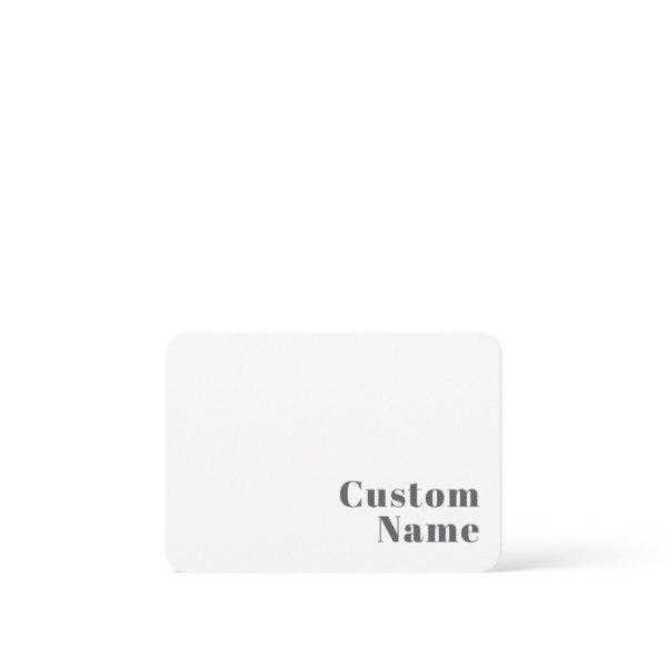 Stylish Editable Retro Modern Text | Grey Note Card