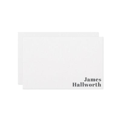 Stylish Editable Retro Modern Text | Grey Stationery