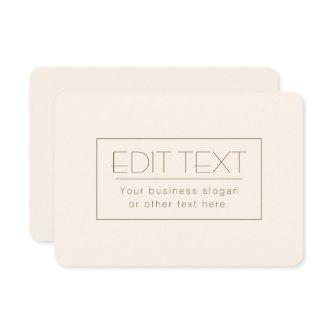 Stylish Editable Template | Off-white & Dark Brown