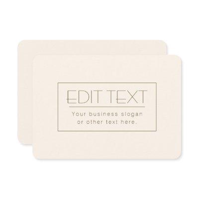 Stylish Editable Template | Off-white & Dark Brown