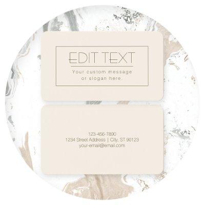 Stylish Editable Template | Off-white & Dark Brown
