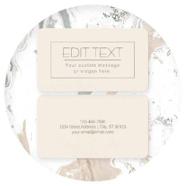 Stylish Editable Template | Off-white & Dark Brown