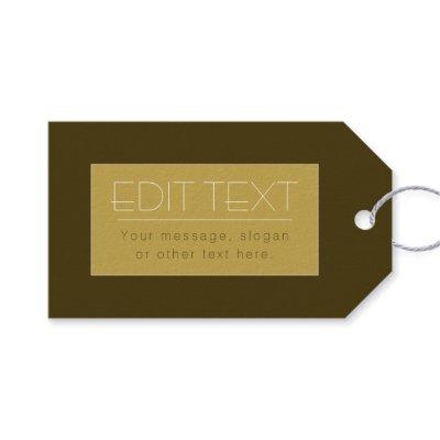 Stylish Editable Text Template | Vintage Gold Gift Tags