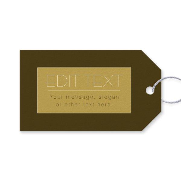 Stylish Editable Text Template | Vintage Gold Gift Tags
