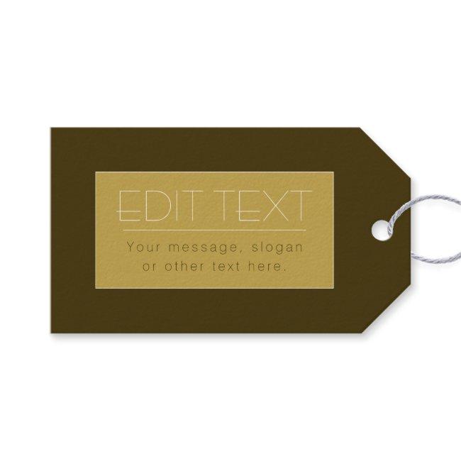 Stylish Editable Text Template | Vintage Gold Gift Tags