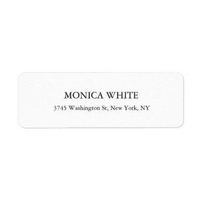 Stylish Elegant Classical Black & White Label