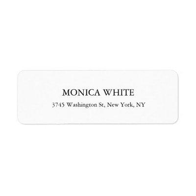 Stylish Elegant Classical Black & White Label