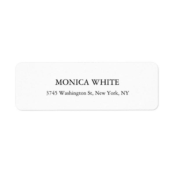 Stylish Elegant Classical Black & White Label