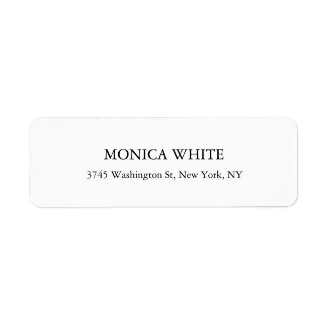 Stylish Elegant Classical Black & White Label