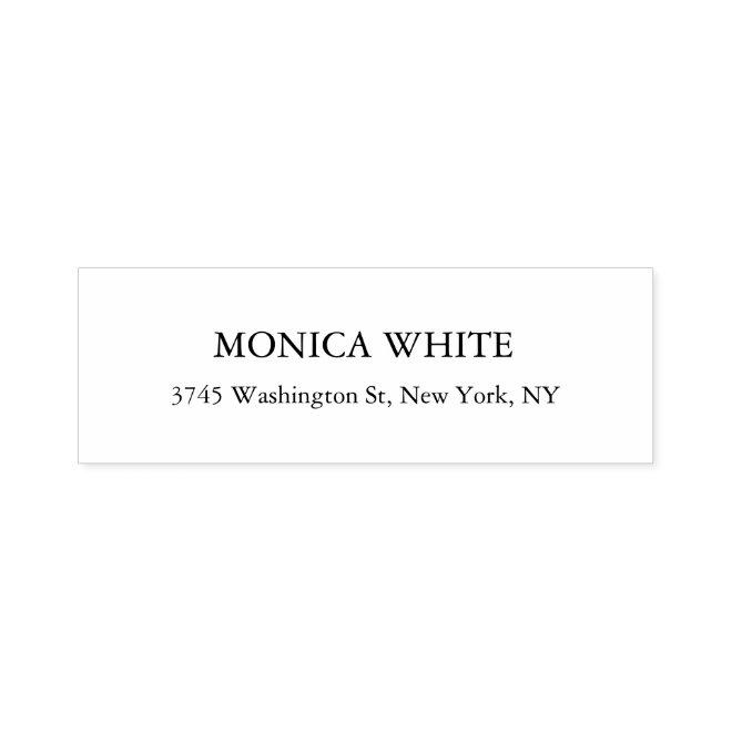 Stylish Elegant Classical Black & White Self-inking Stamp