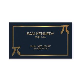 Stylish Elegant Gold Pi Border Math Tutor