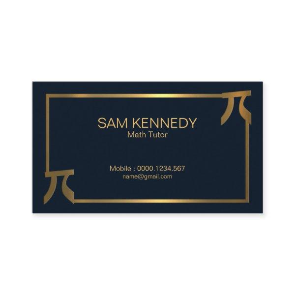 Stylish Elegant Gold Pi Border Math Tutor