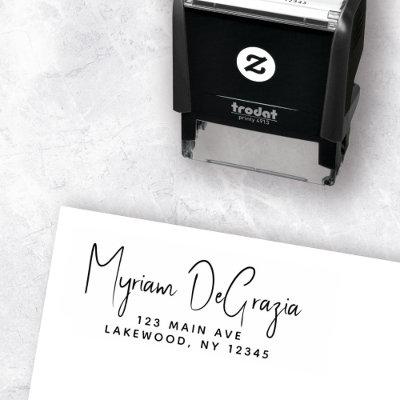 Stylish Elegant Modern Script Minimalist Trendy Self-inking Stamp