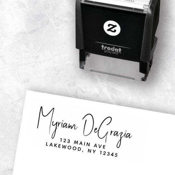 Stylish Elegant Modern Script Minimalist Trendy Self-inking Stamp
