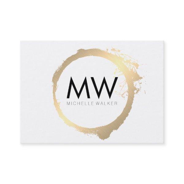 Stylish Faux Gold Ring with Chic Monogram
