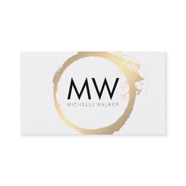 Stylish Faux Gold Ring with Chic Monogram