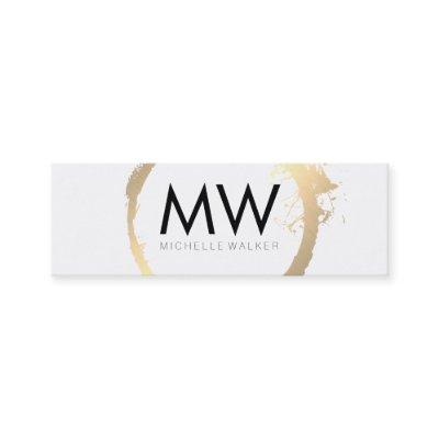 Stylish Faux Gold Ring with Chic Monogram Mini