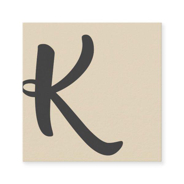 Stylish Font | Asymmetric (beige / gray) Square