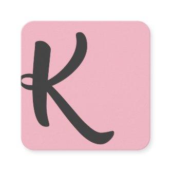 Stylish Font | Asymmetric (gray / pink) Square