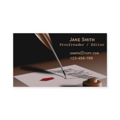 Stylish freelance Proofreader with vintage quill