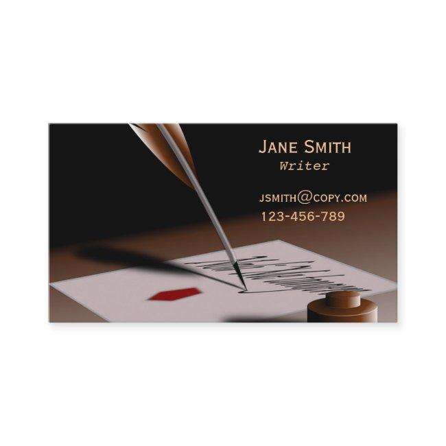 Stylish freelance writer with vintage quill