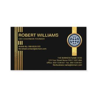 Stylish Futuristic Gold Lines CEO Founder