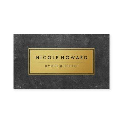Stylish Gold Frame Slate Background