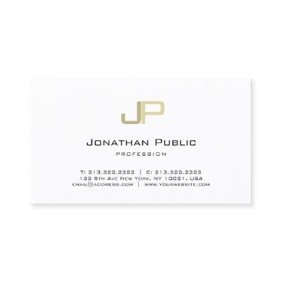 Stylish Gold Monogrammed Minimalistic Plain Cool