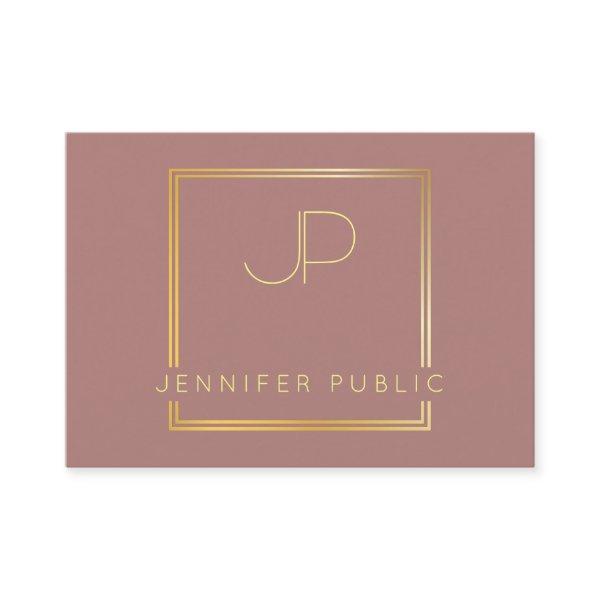Stylish Gold Monogrammed Modern Template Luxury