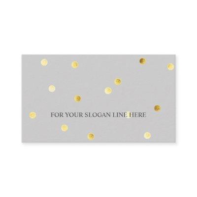 Stylish Gold Polka Dot Pattern Grey
